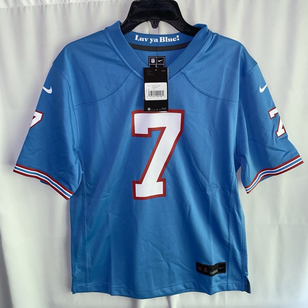 NWT Tennessee Titans Malik Willis Nike Game Jersey Youth‎ Large Throwback Blue